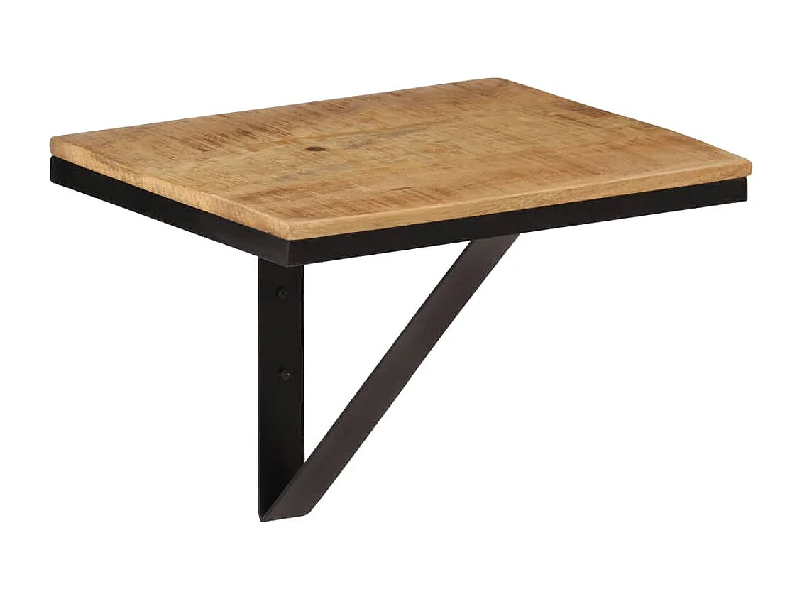 Étagère murale 40x30x32 bois massif de manguier et fer