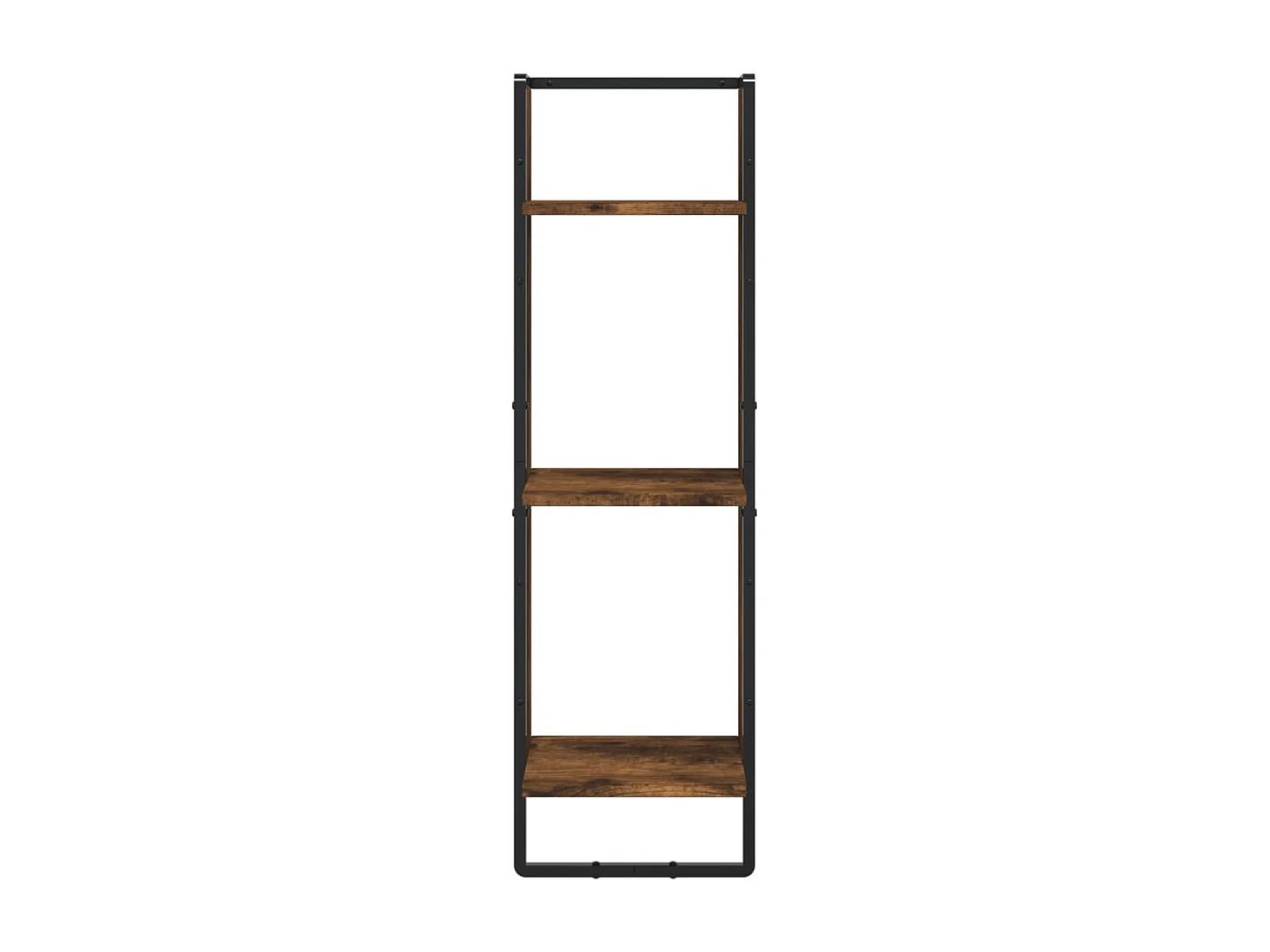 Étagère murale 3 niveaux chêne fumé 30x25x100 bois ingénierie