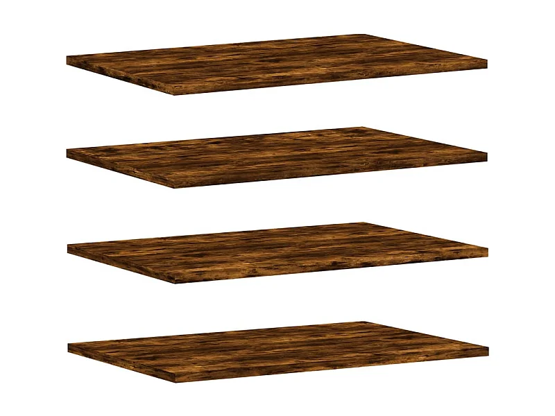 Étagères murales 4 pcs chêne fumé 60x40x1,5 bois d'ingénierie