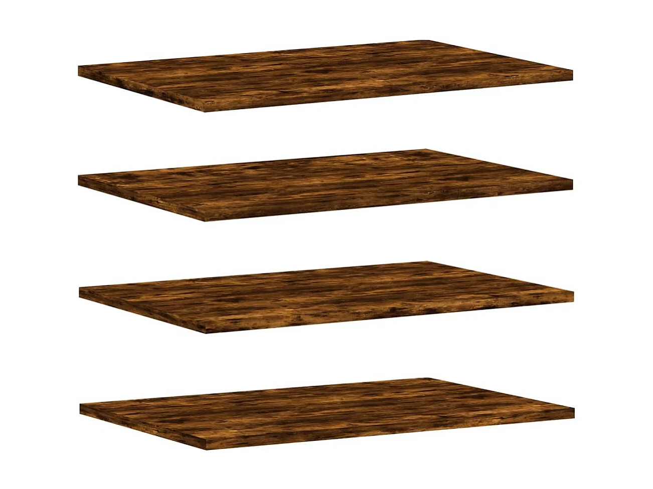 Étagères murales 4 pcs chêne fumé 60x40x1,5 bois d'ingénierie