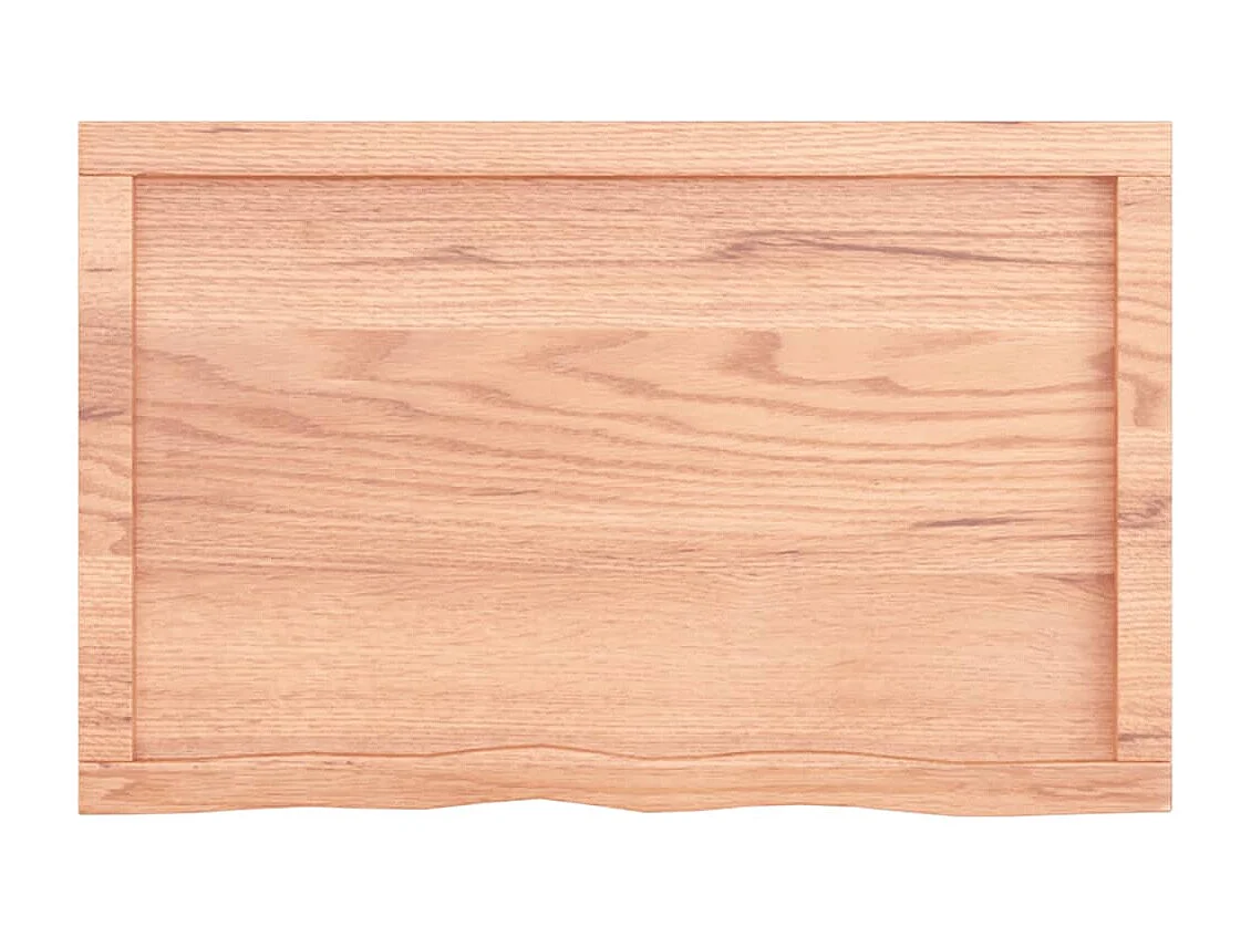 Étagère murale marron clair bois chêne massif traité