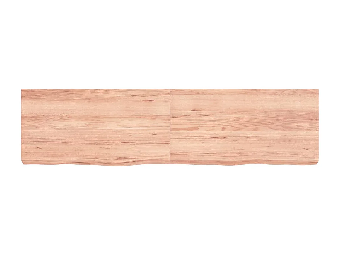 Étagère murale marron clair bois chêne massif traité