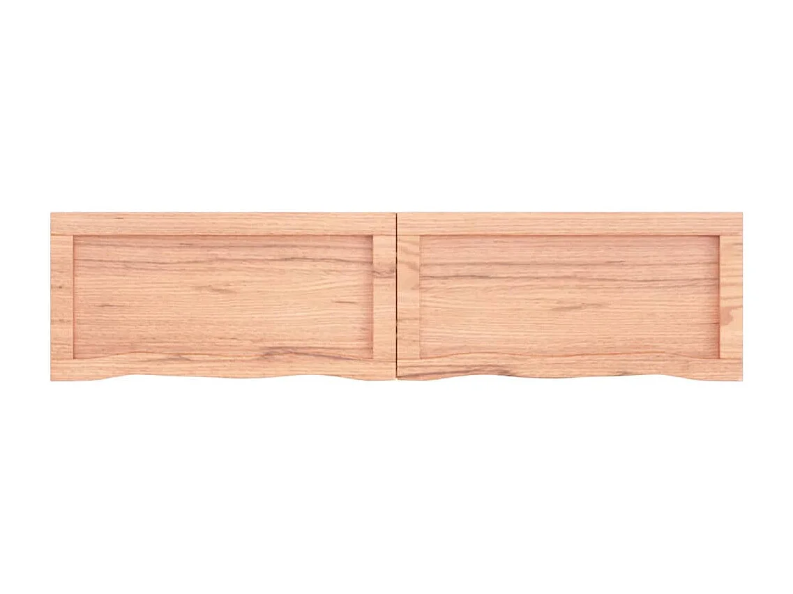 Étagère murale marron clair bois chêne massif traité