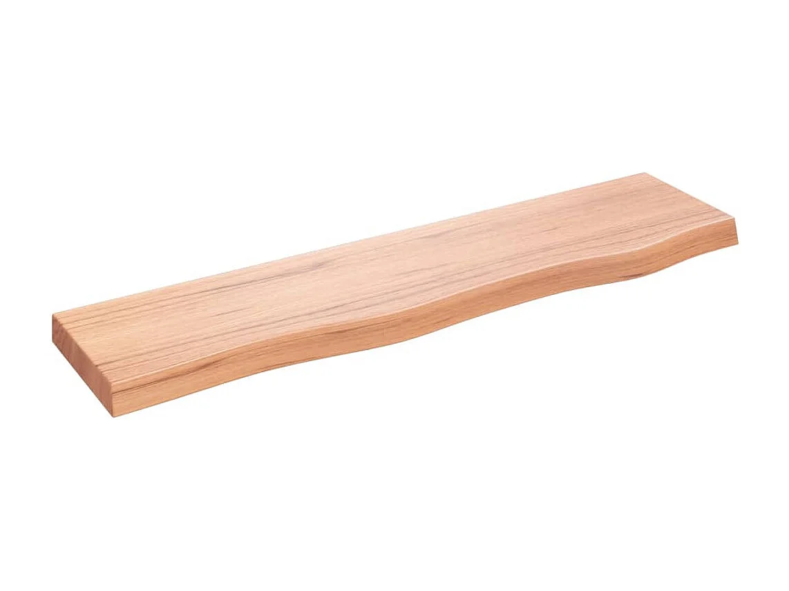 Étagère murale marron clair 80x20x4 bois chêne massif traité