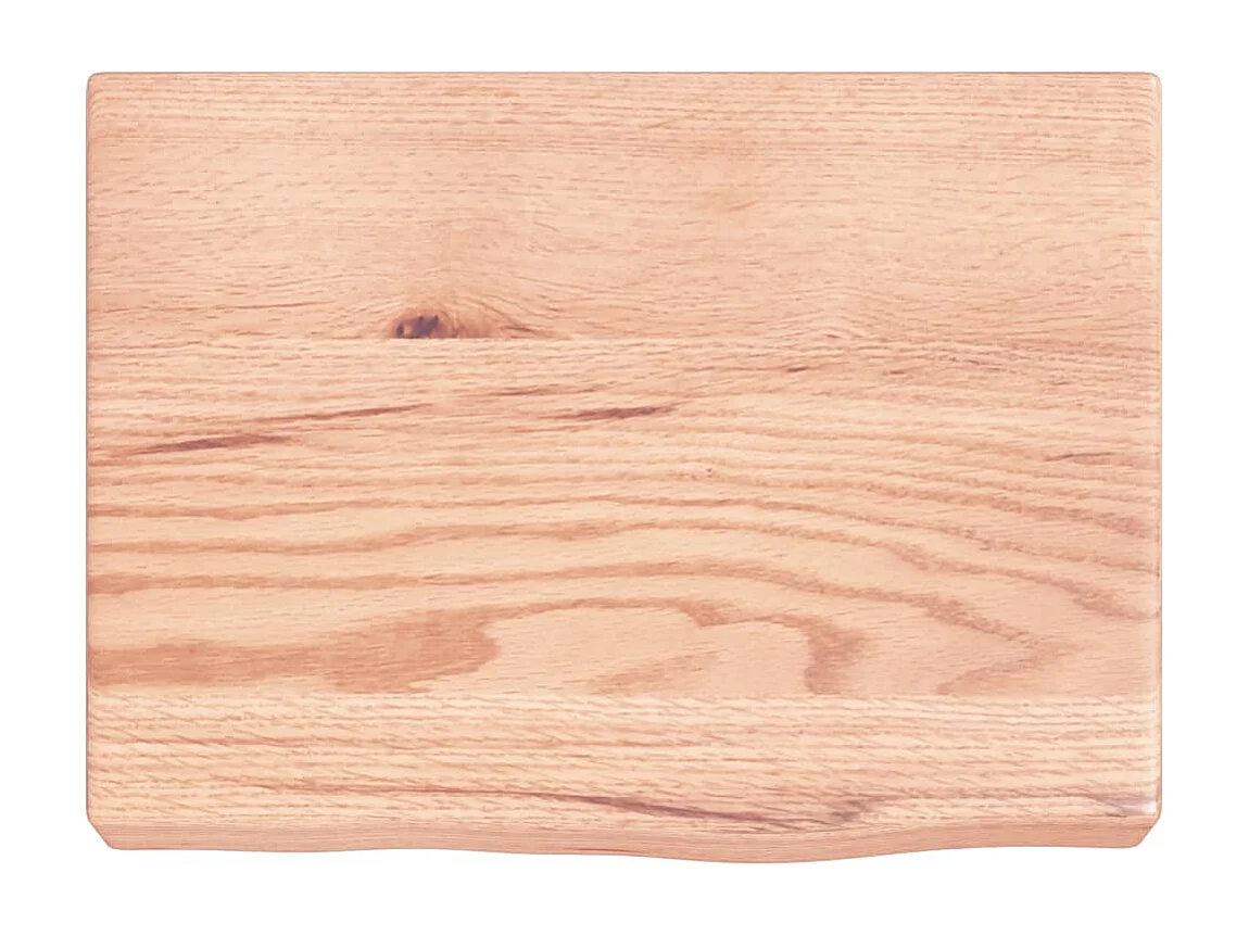 Étagère murale marron clair bois chêne massif traité