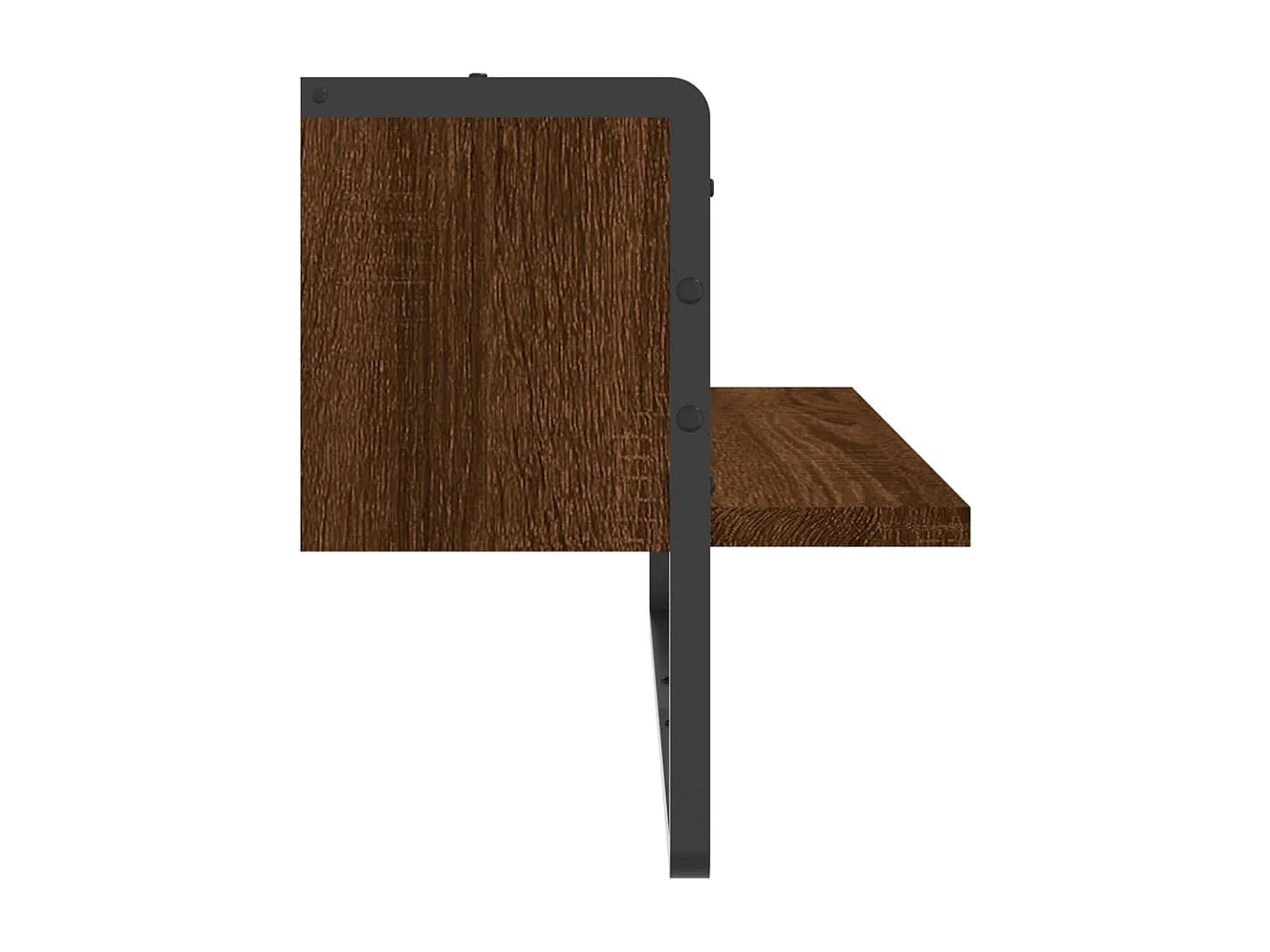 Étagère murale avec barre chêne marron 65x25x30