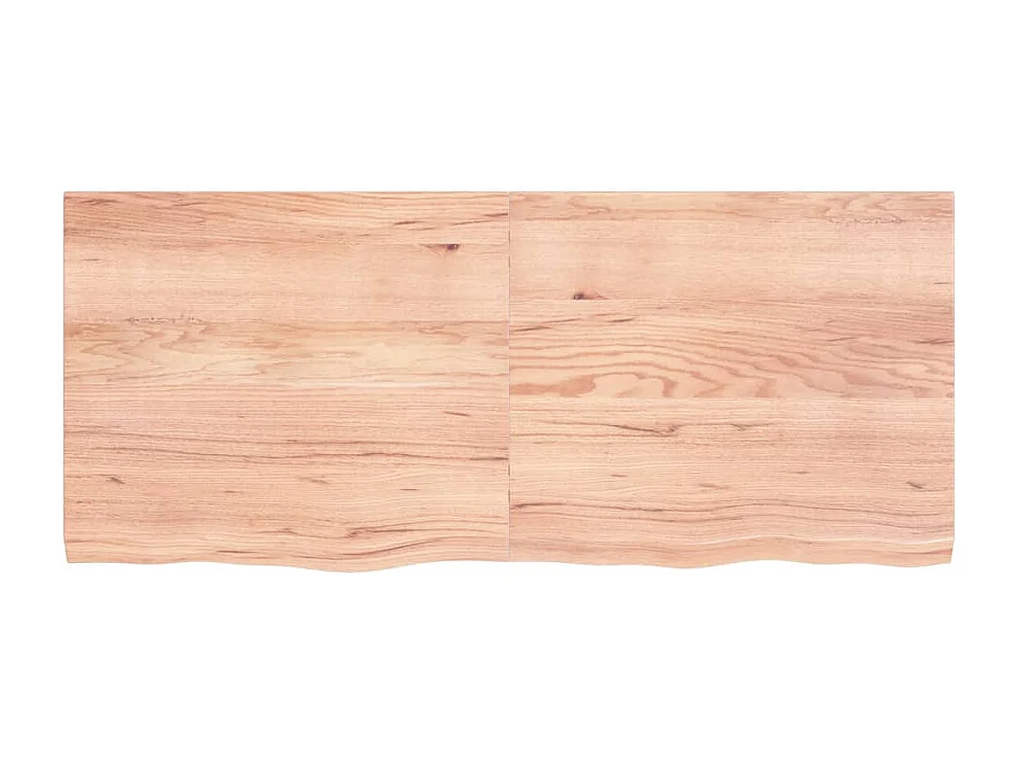 Étagère murale marron clair bois chêne massif traité