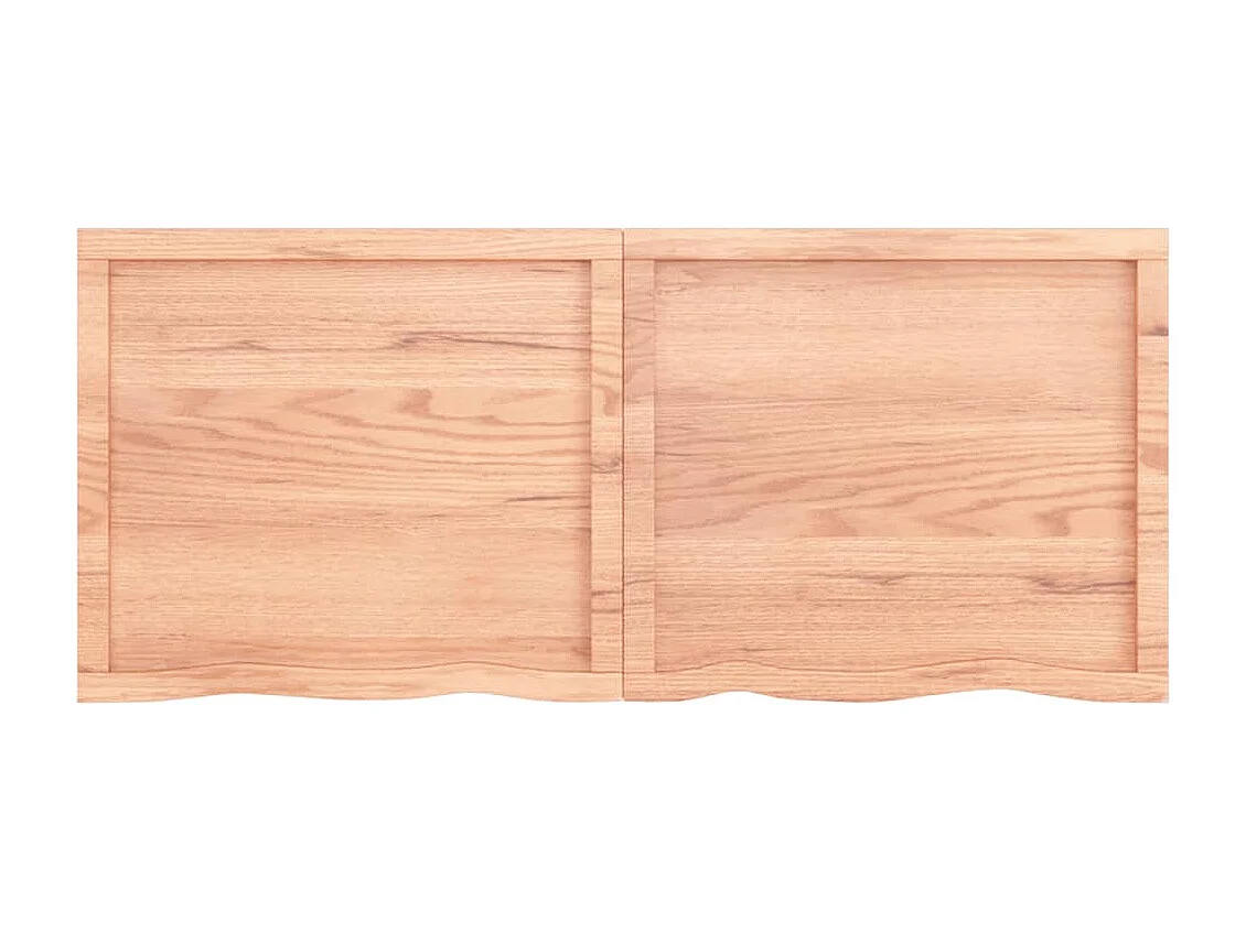 Étagère murale marron clair bois chêne massif traité