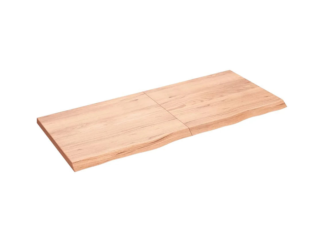 Étagère murale marron clair bois chêne massif traité