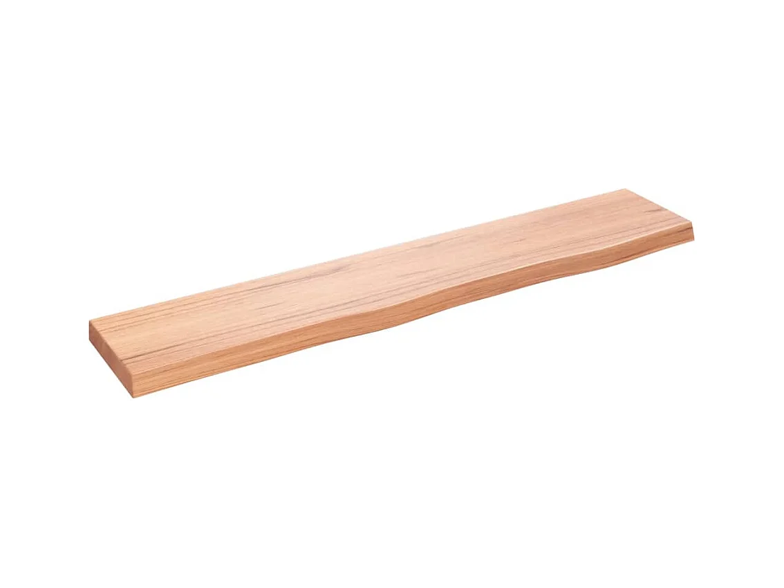 Étagère murale marron clair 100x20x4 bois chêne massif traité