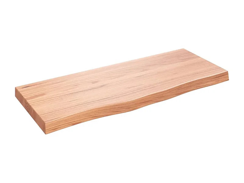 Étagère murale marron clair bois chêne massif traité