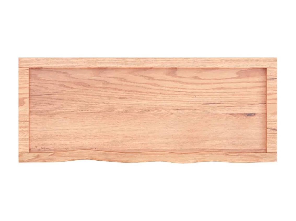 Étagère murale marron clair bois chêne massif traité