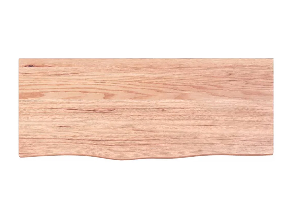 Étagère murale marron clair bois chêne massif traité