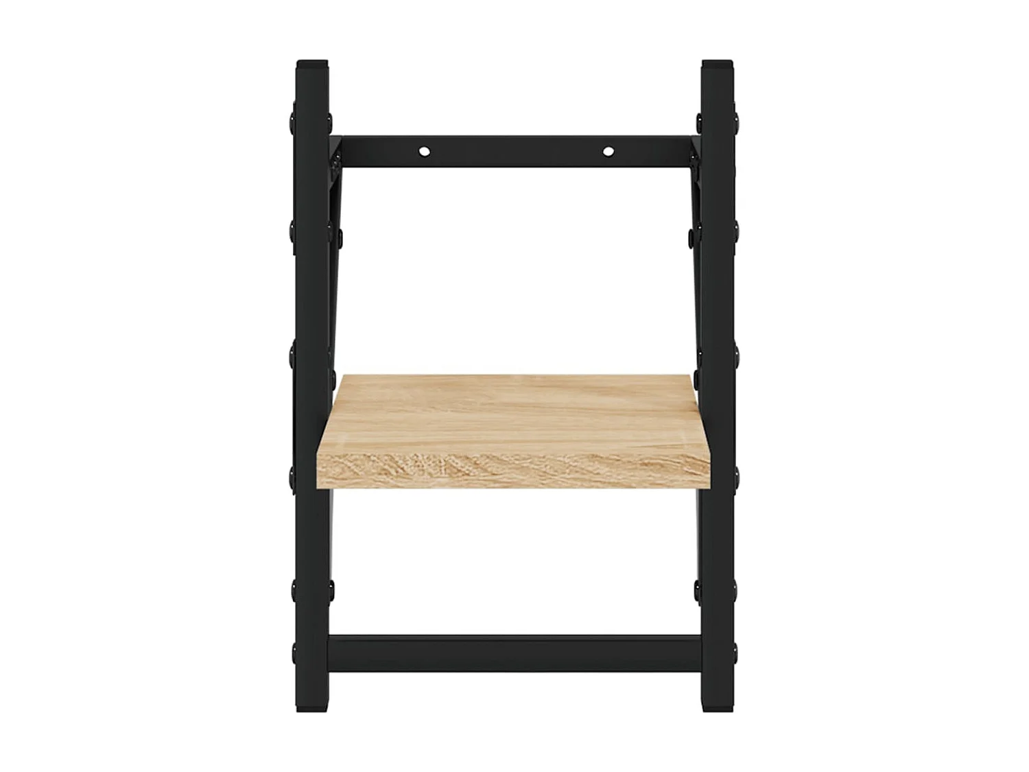 Étagères murales avec barres 2 pcs chêne sonoma 20x25x30