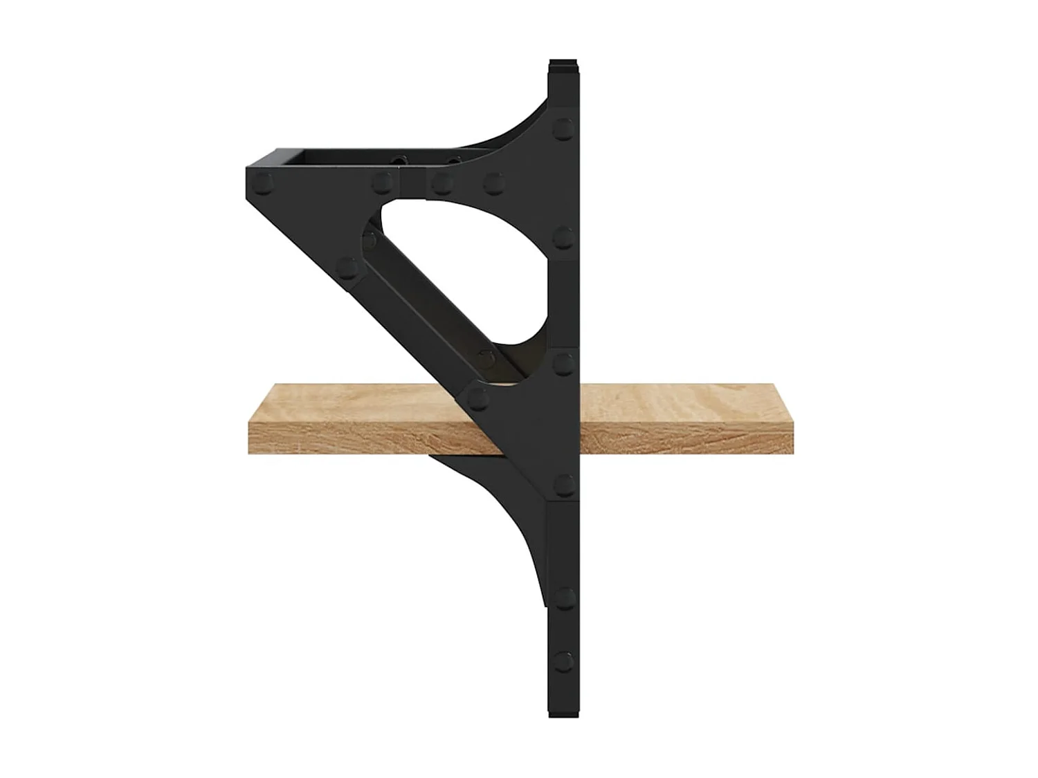 Étagères murales avec barres 2 pcs chêne sonoma 20x25x30