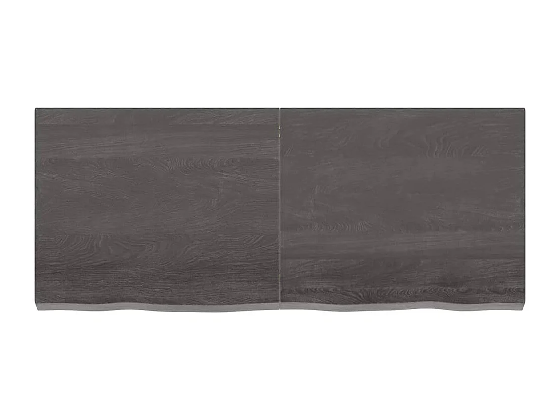 Étagère murale marron foncé bois chêne massif traité