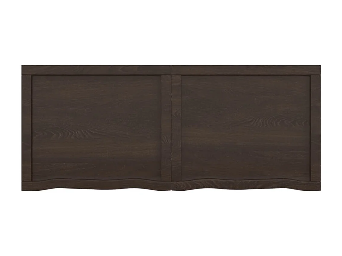 Étagère murale marron foncé bois chêne massif traité