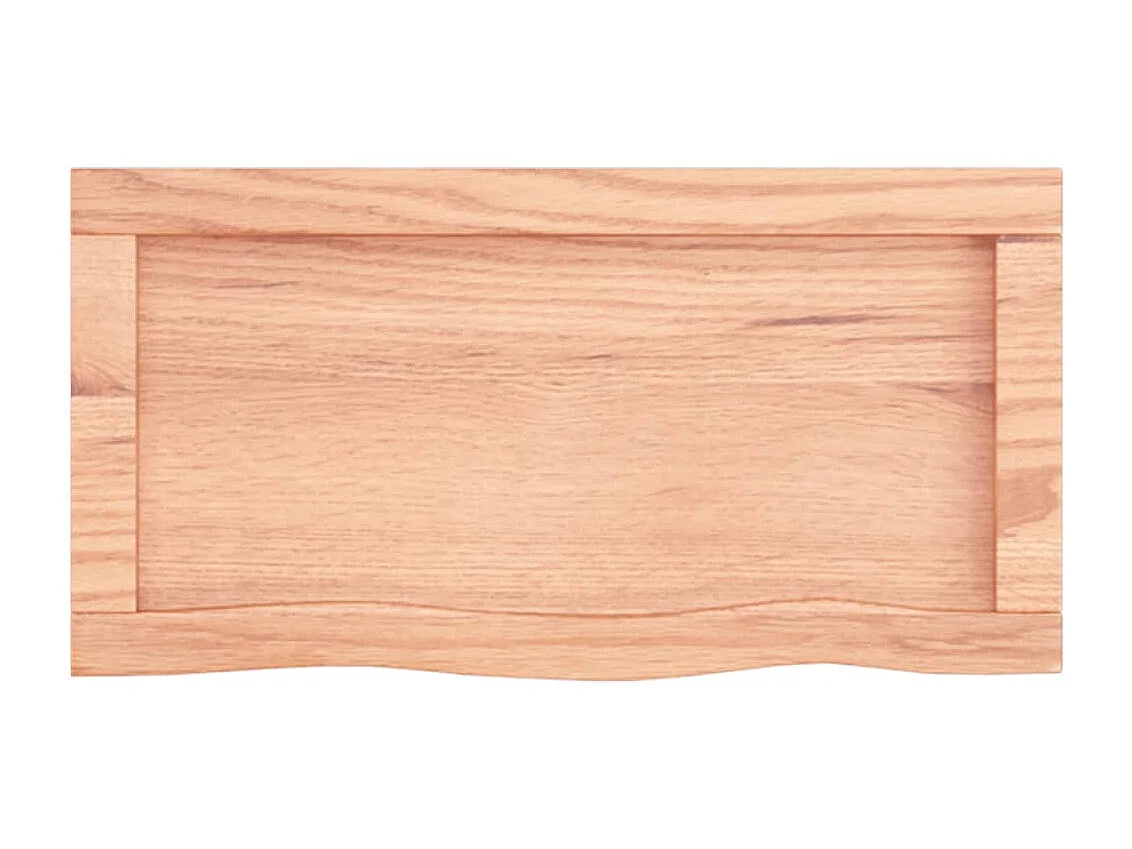 Étagère murale marron clair bois chêne massif traité