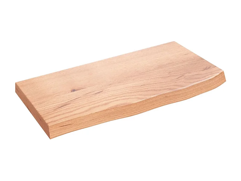 Étagère murale marron clair bois chêne massif traité