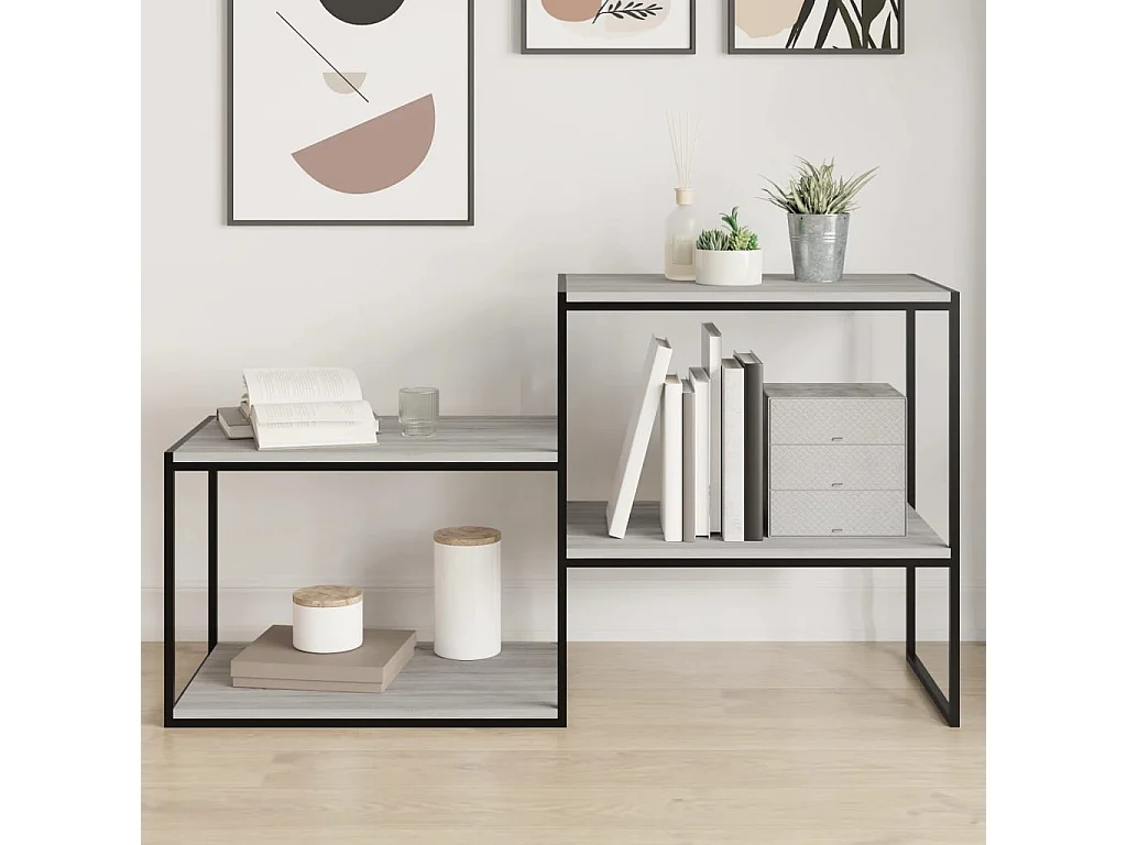 Étagères murales 4 pcs sonoma gris 60x40x1,5 bois ingénierie