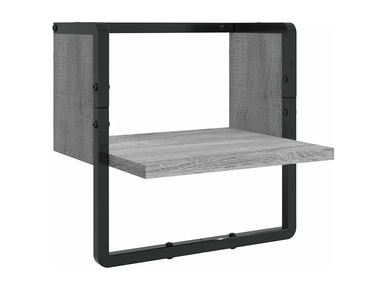 Ensemble d'étagères murales avec barres 6 pcs sonoma gris