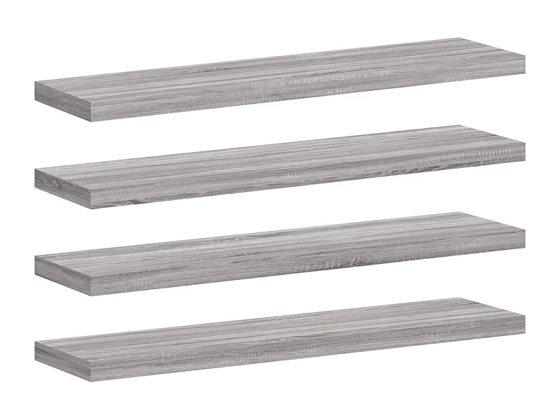 Étagères murales 4 pcs sonoma gris 40x10x1,5 bois ingénierie