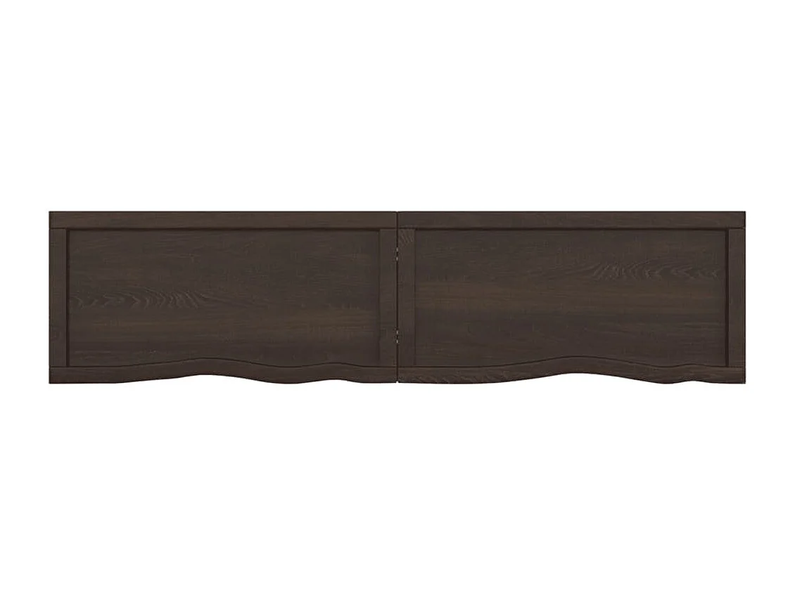 Étagère murale marron foncé bois chêne massif traité