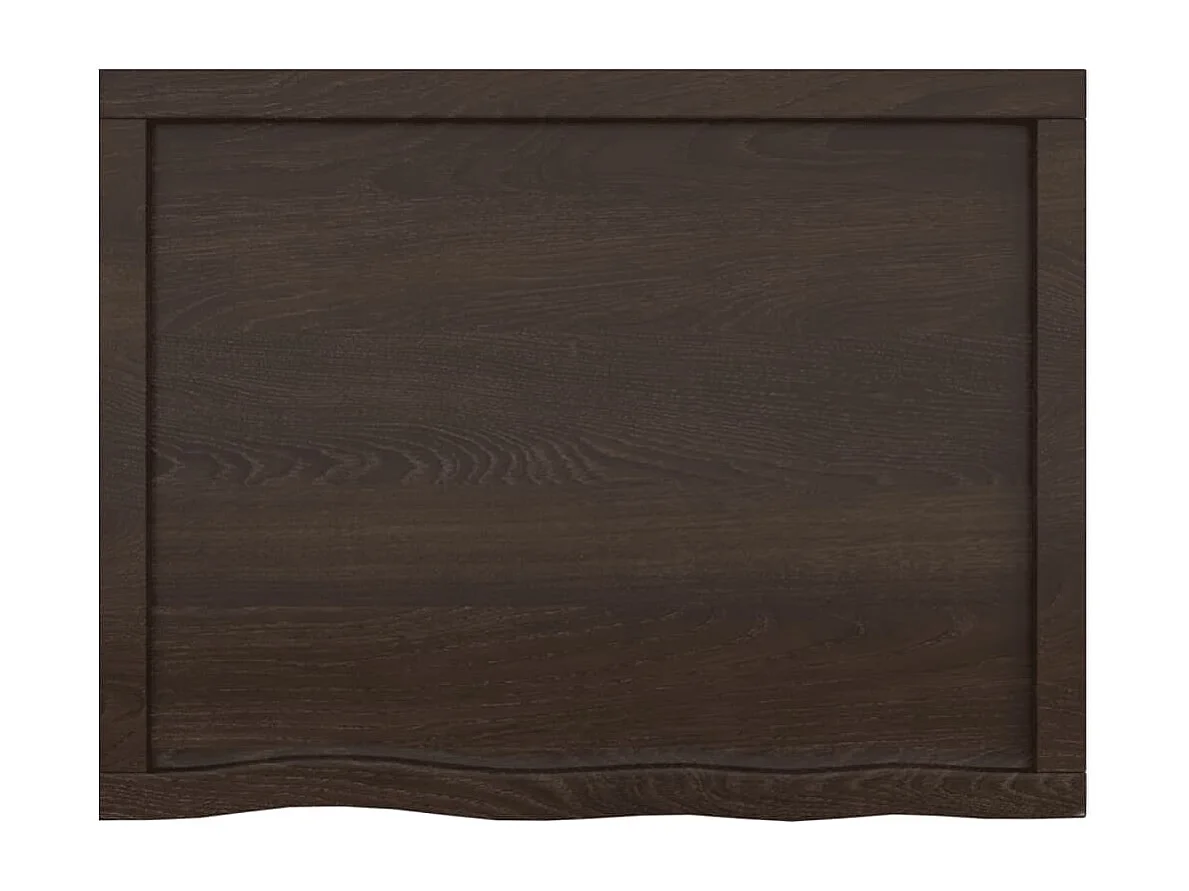 Étagère murale marron foncé bois chêne massif traité