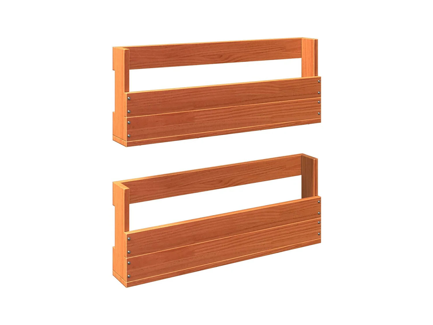 Étagères à chaussures murales 2 pcs marron 59x8,5x23,5