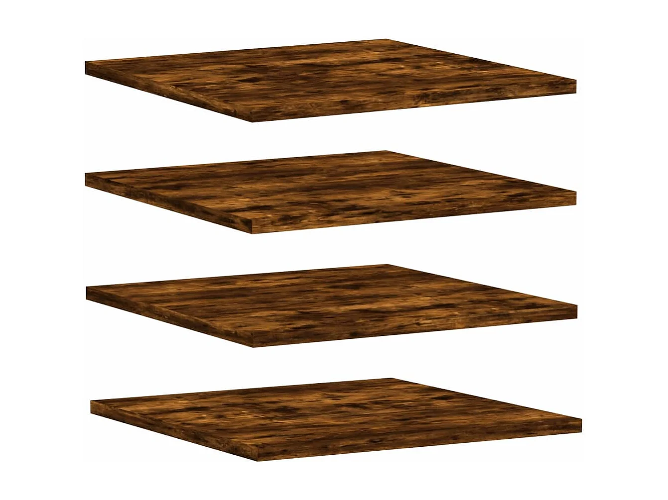 Étagères murales 4 pcs chêne fumé 40x40x1,5 bois d'ingénierie