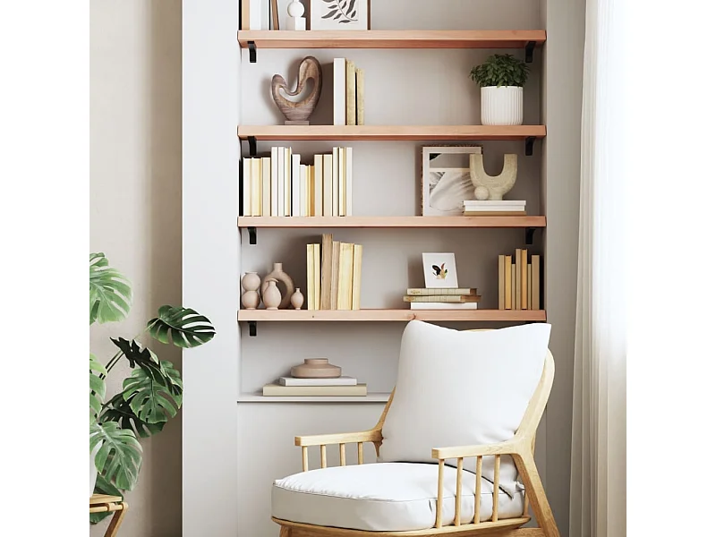 Étagère murale 100x30x(2-4) cm bois de chêne massif non traité