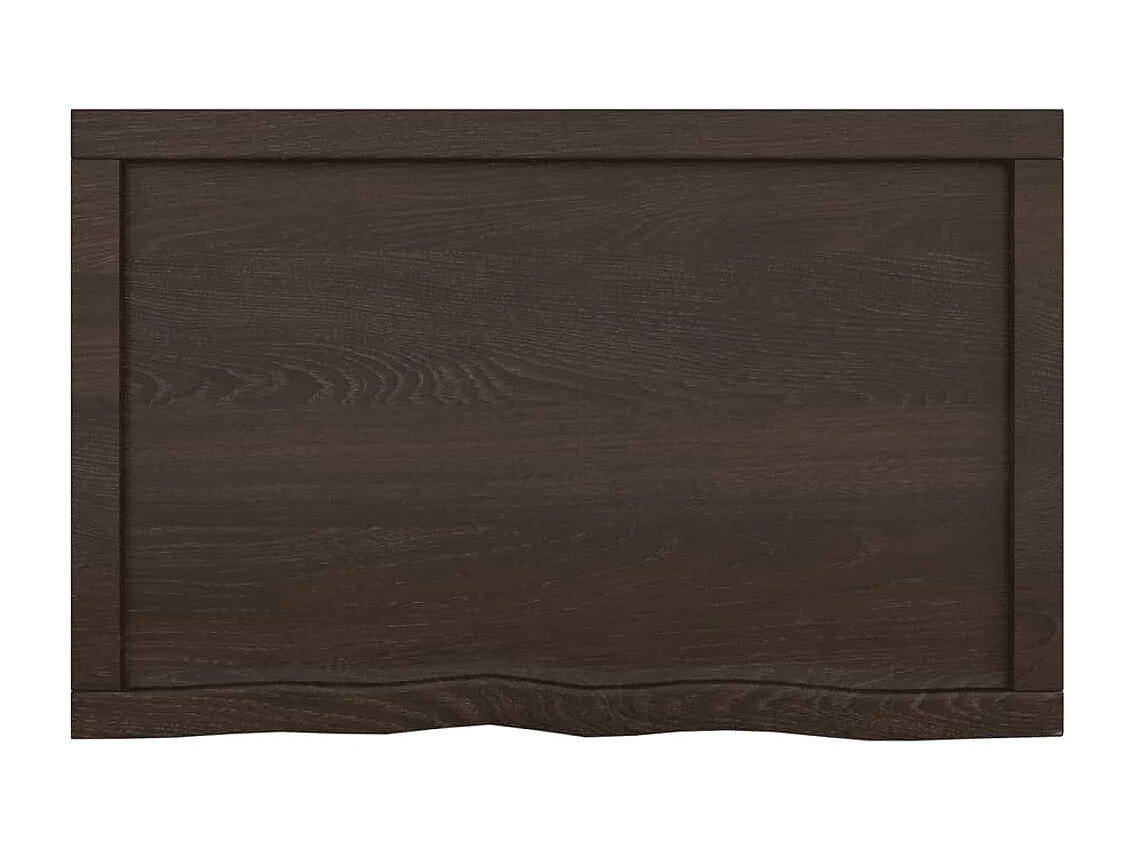 Étagère murale marron foncé bois chêne massif traité