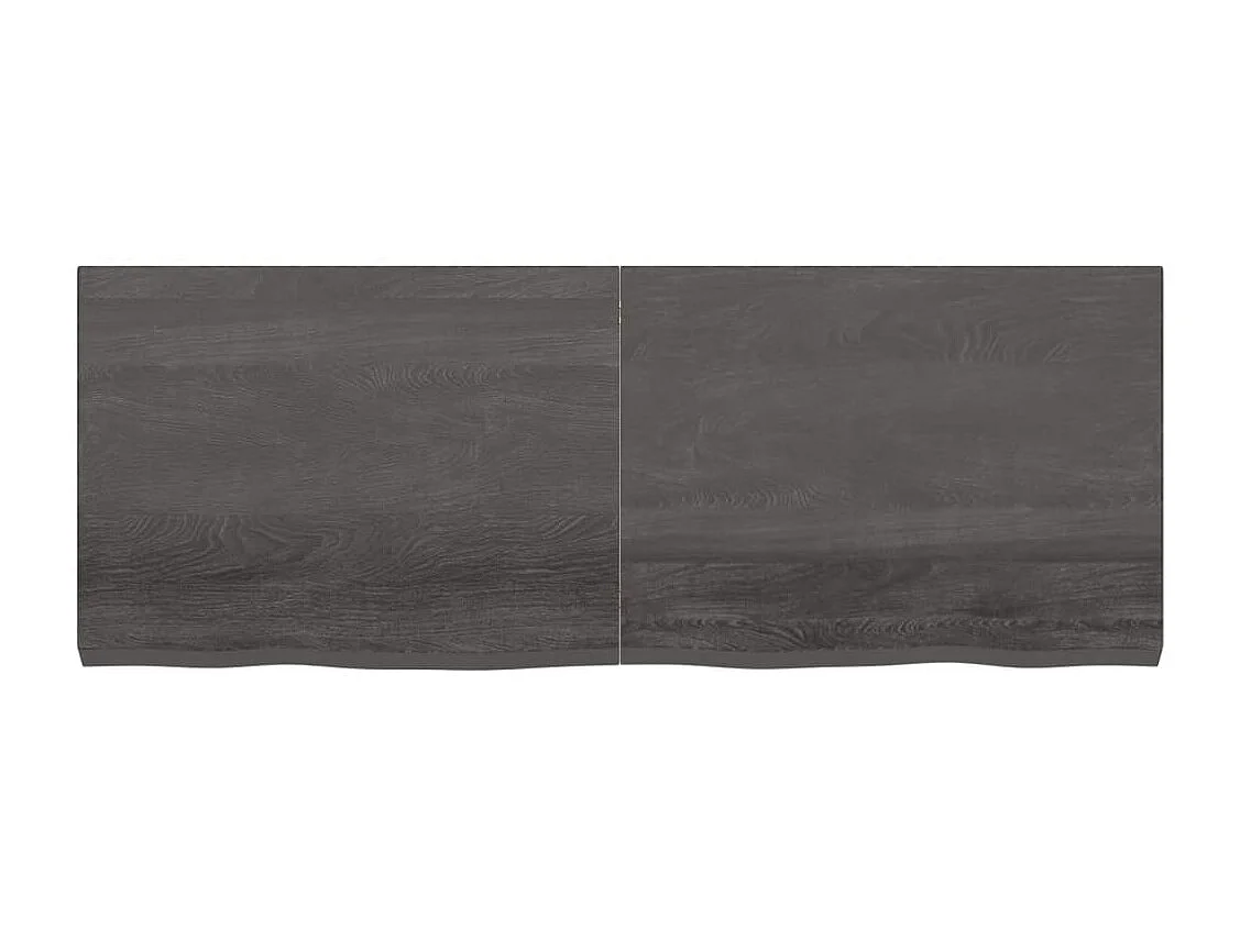 Étagère murale marron foncé bois chêne massif traité