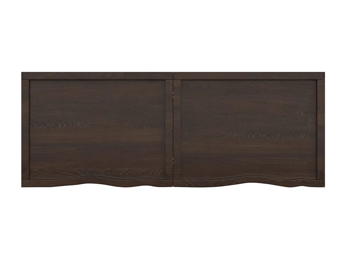 Étagère murale marron foncé bois chêne massif traité