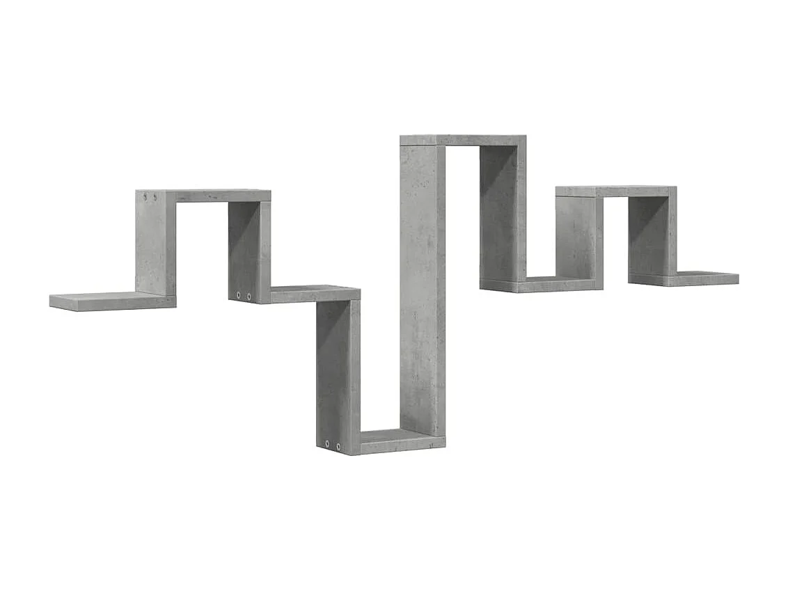 Étagère murale gris béton 104,5x10x43 bois d'ingénierie