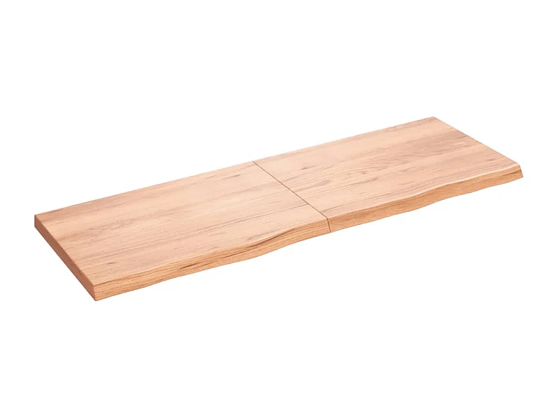 Étagère murale marron clair bois chêne massif traité