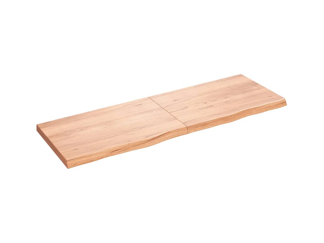 Étagère murale marron clair bois chêne massif traité