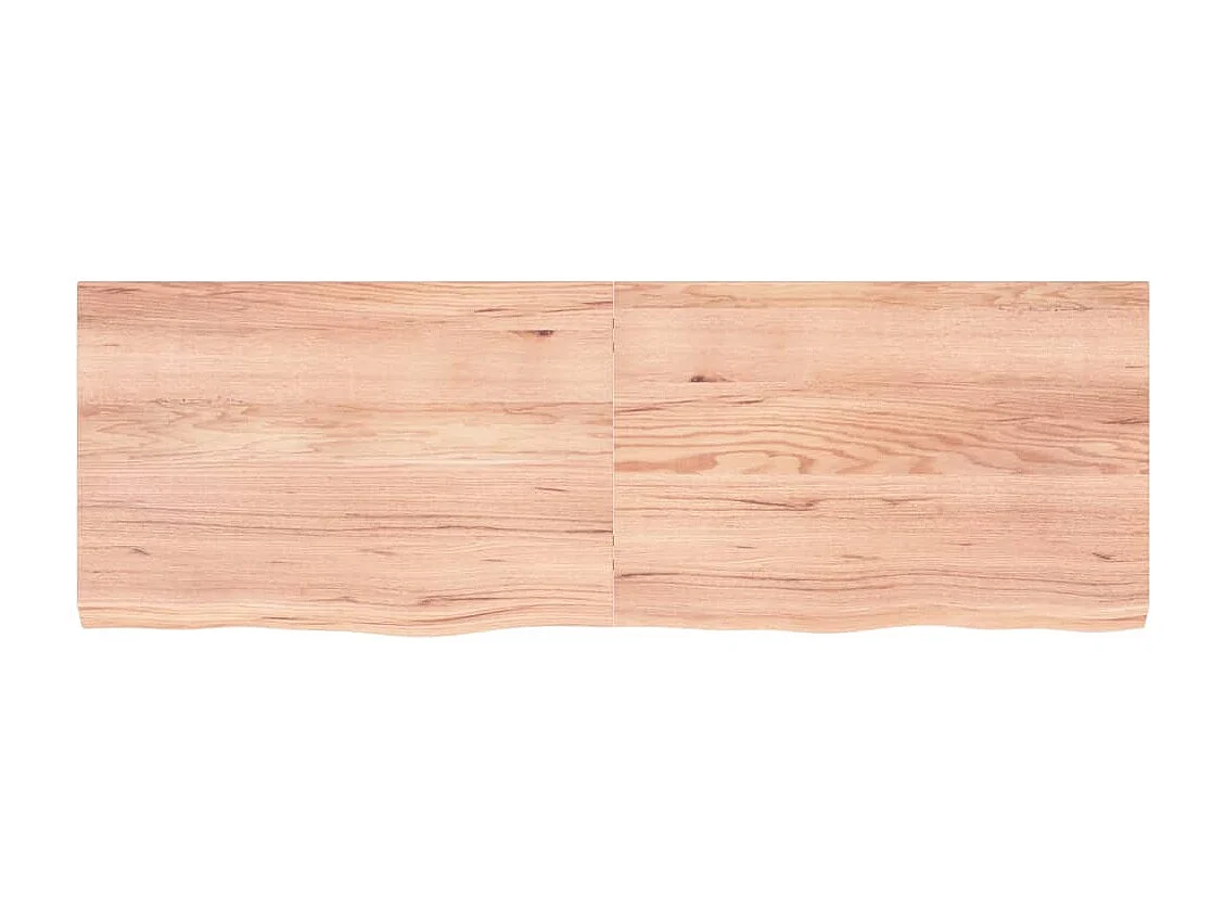 Étagère murale marron clair bois chêne massif traité