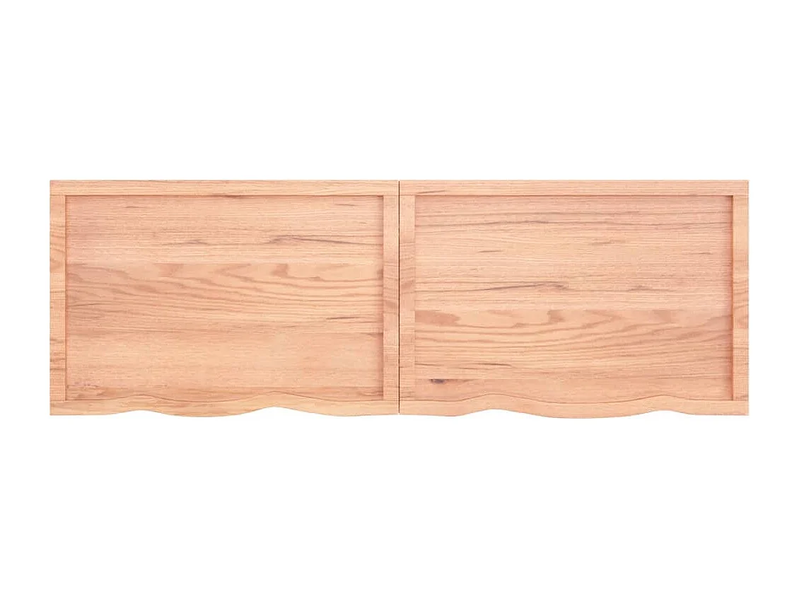 Étagère murale marron clair bois chêne massif traité