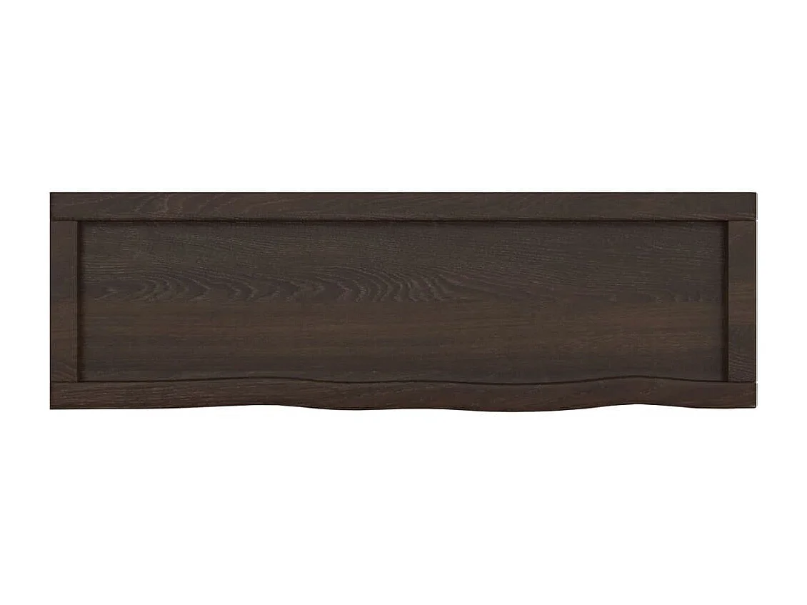 Étagère murale marron foncé bois chêne massif traité