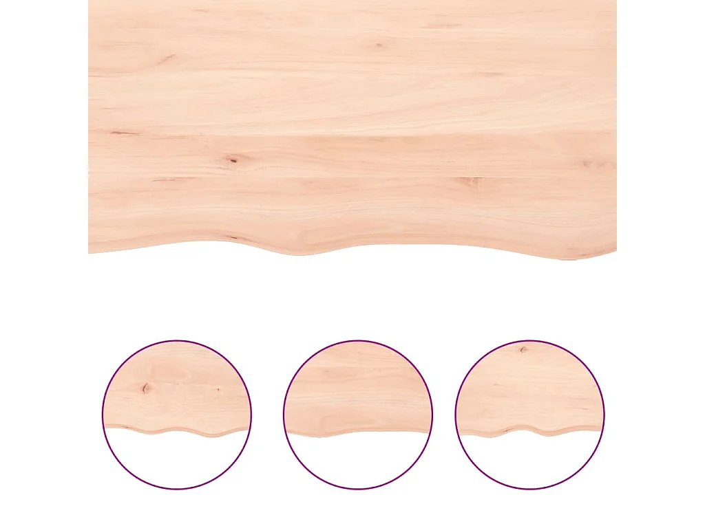 Étagère murale 100x50x(2-4) cm bois de chêne massif non traité