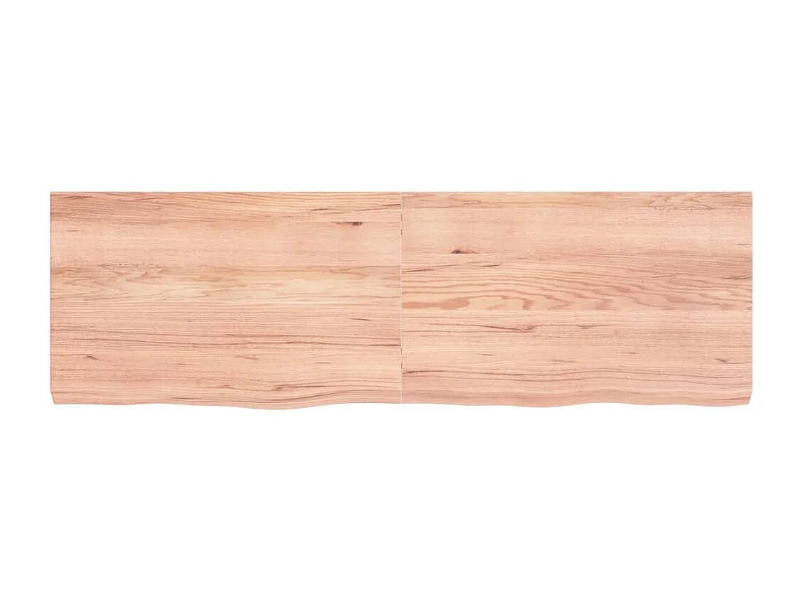 Étagère murale marron clair bois chêne massif traité