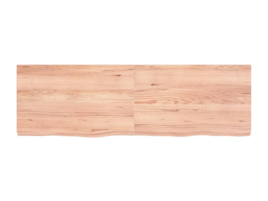 Étagère murale marron clair bois chêne massif traité