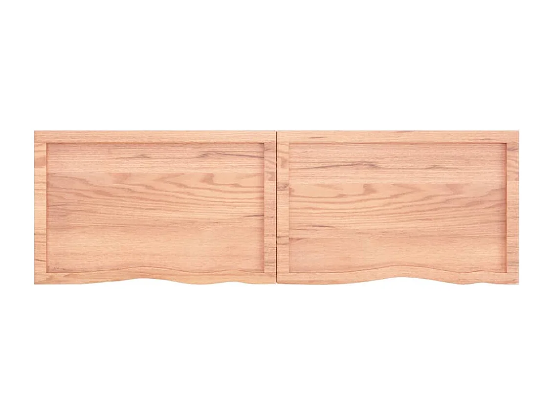 Étagère murale marron clair bois chêne massif traité