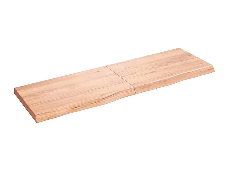 Étagère murale marron clair bois chêne massif traité