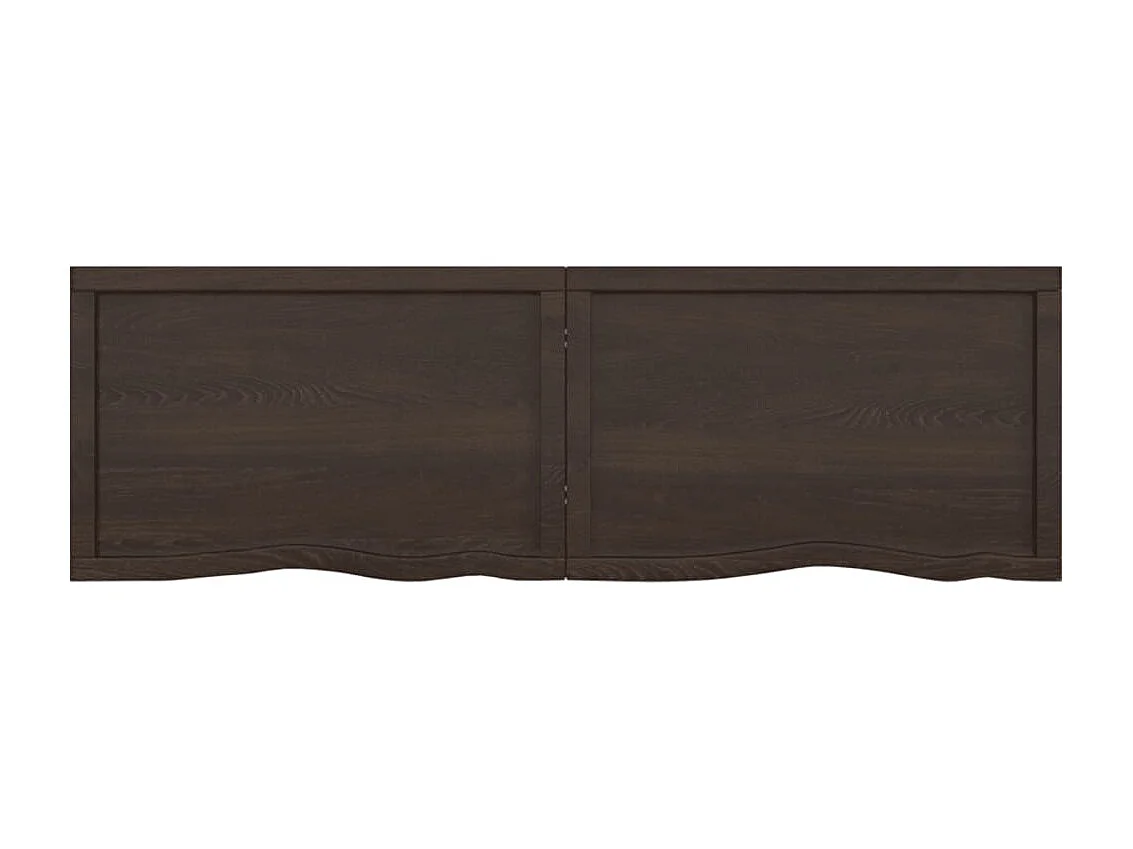 Étagère murale marron foncé bois chêne massif traité