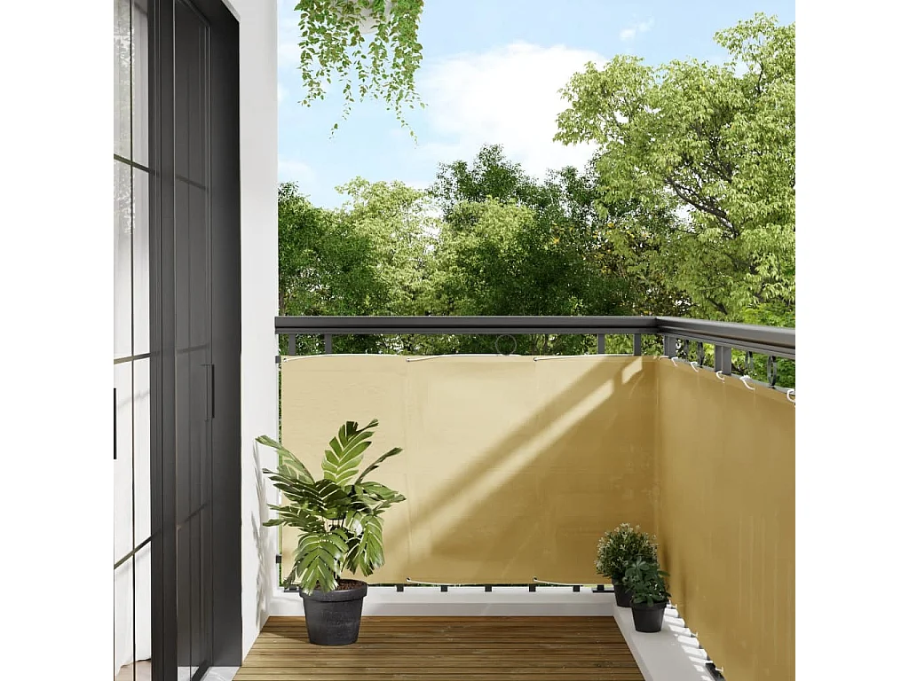 Écran de balcon sable 90x300 100% polyester oxford