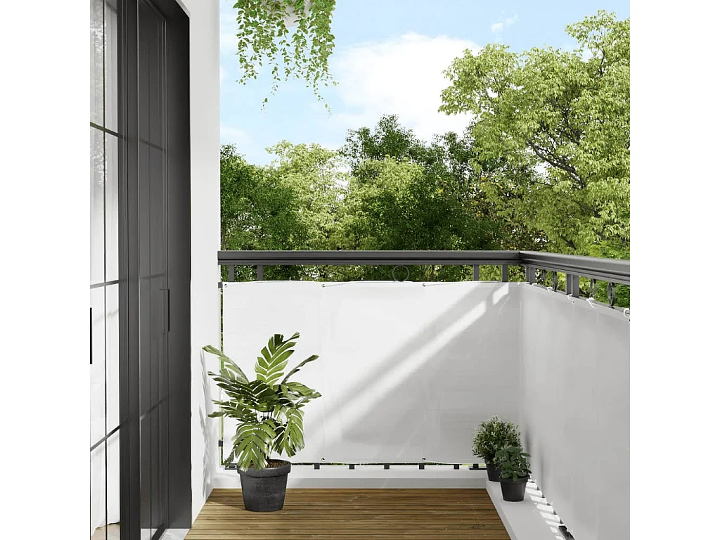Écran de balcon blanc 90x1000 100% polyester oxford
