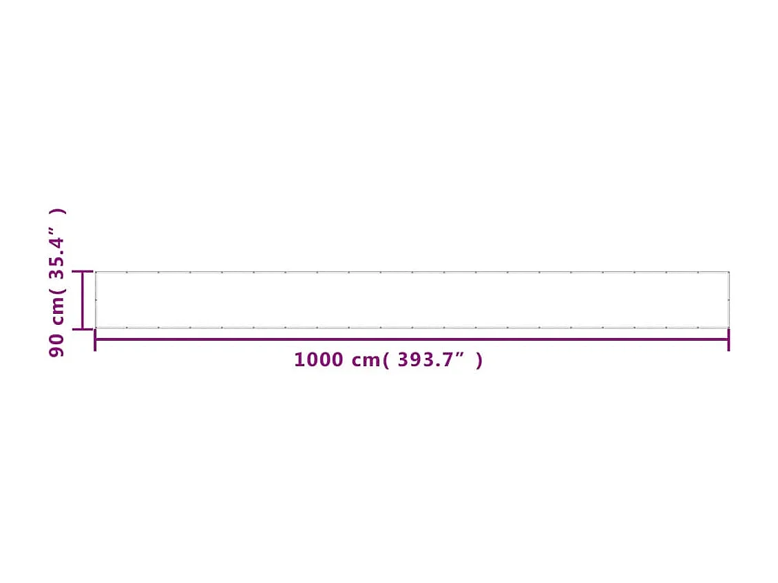 Écran de balcon blanc 90x1000 100% polyester oxford