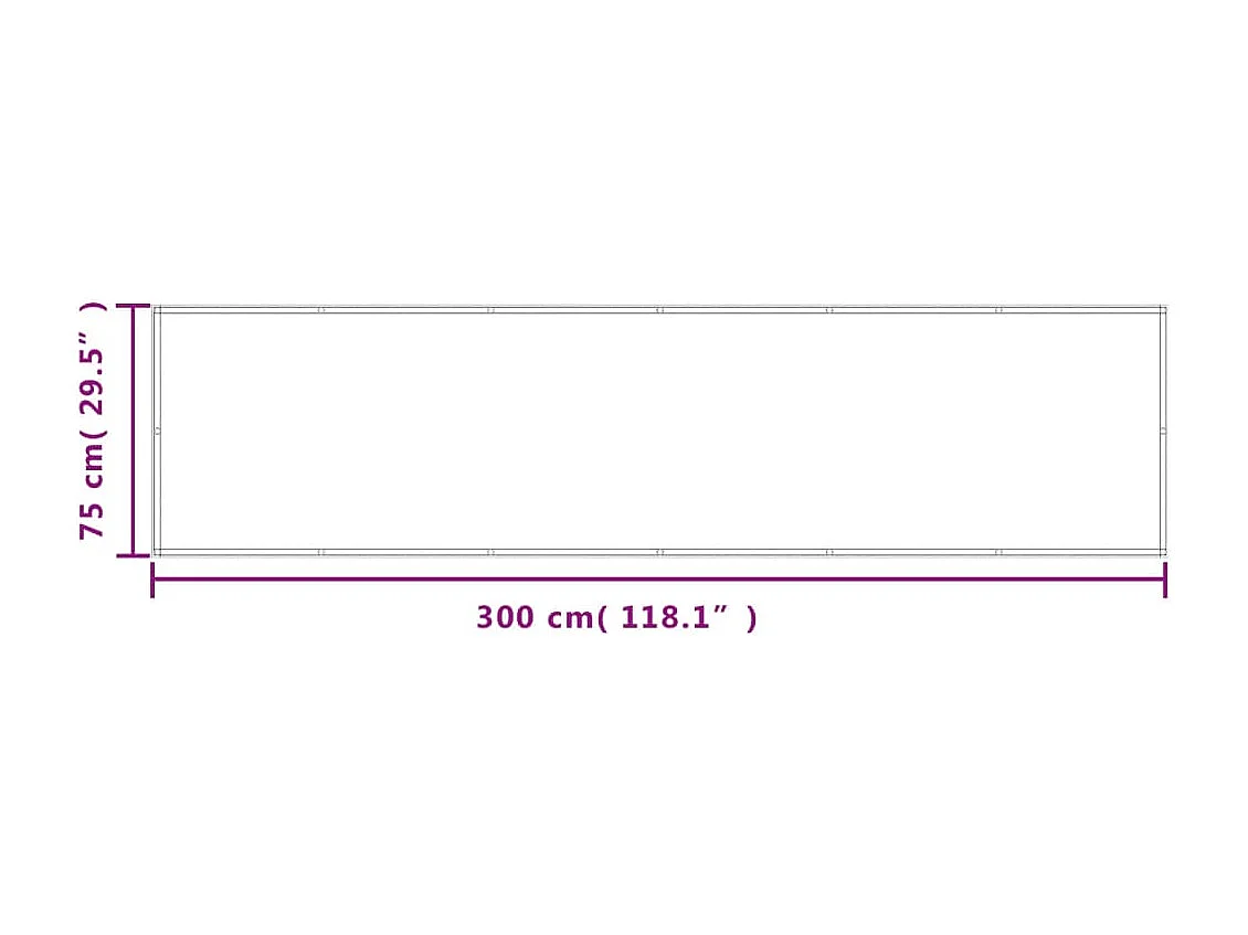 Écran de balcon sable 75x300 100% polyester oxford